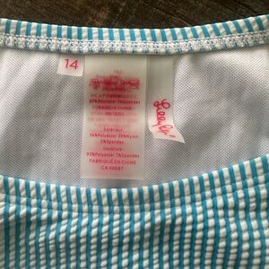 Lilly Pulitzer Turquoise and White Striped Top